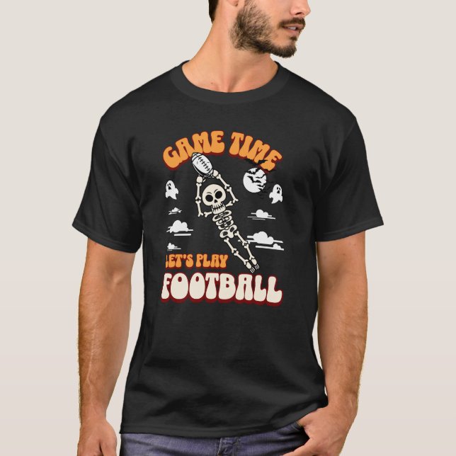 Speltid Låt oss spela fotboll Halloween Funny T Shirt (Framsida)