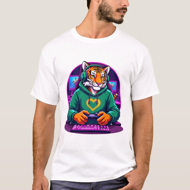 Speltiger - Coola - spelgrafik för spelare T Shirt (Framsida)