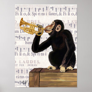 Speltrumpeter för apor poster