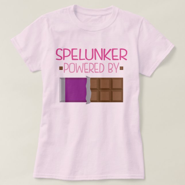 Spelunkerchokladgåva för henne t-shirt (Design framsida)