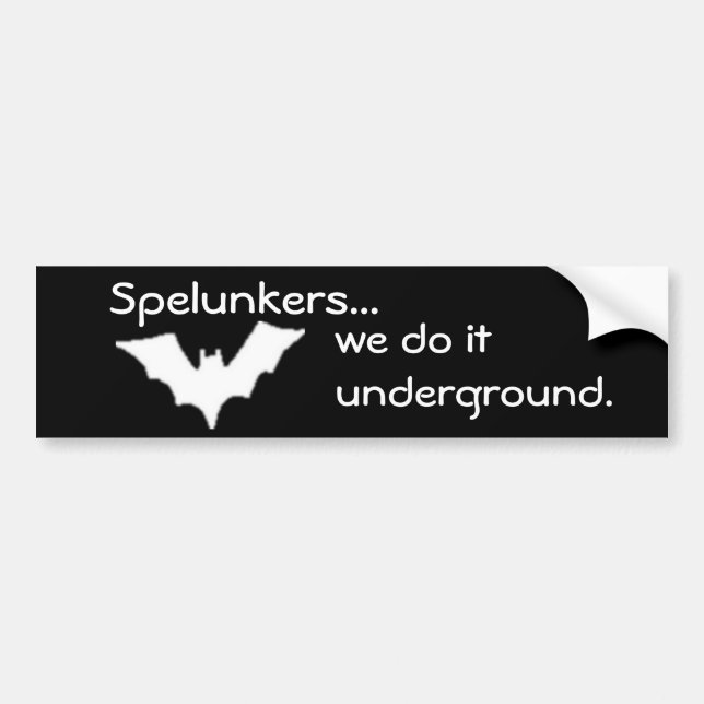 Spelunkers..., vi gör det under jorden. bildekal (Framsidan)