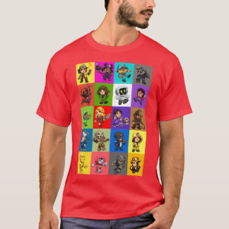 Spelunky 2 Alla tecken Mönster T Shirt