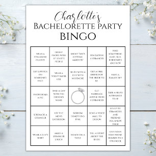 Spelutmaning för Bachelorette Bingo Hen Party Kort