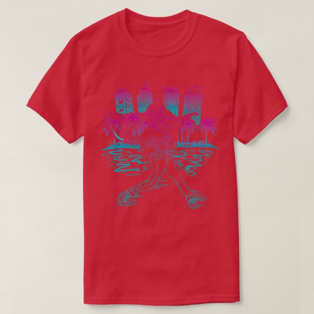 Spelutskrift för Hotline Miami coola T Shirt (Design framsida)