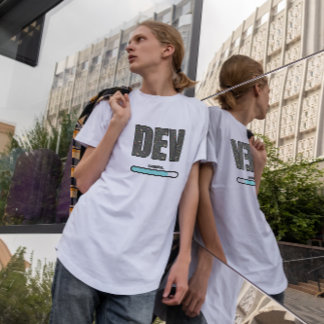 Spelutvecklare - blå kompilering t shirt