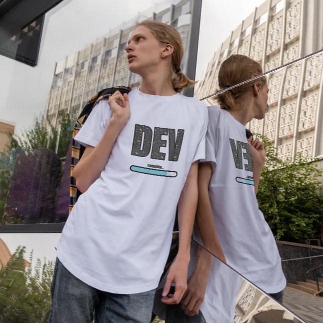 Spelutvecklare - blå kompilering t shirt (Skapare uppladdad)