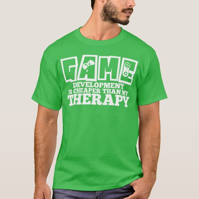 Spelutvecklare Dev Joke Gameplay-spelretr T Shirt (Framsida)
