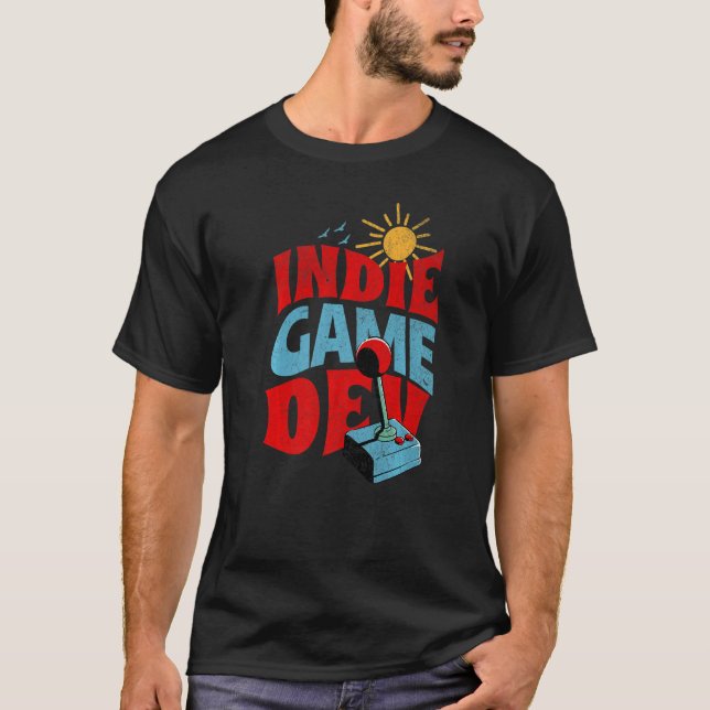 Spelutvecklare i Indie Game Dev Gamer T Shirt (Framsida)