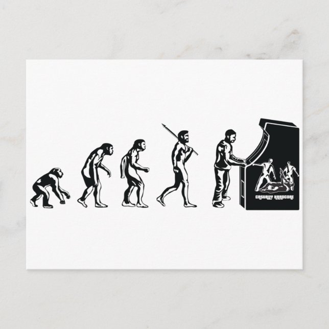 Spelutveckling - Spelvideospel Arcade Geek Vykort (Framsida)