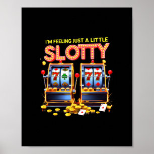 Spelvänner Lucky Slot Machine Casino Las Vega Poster