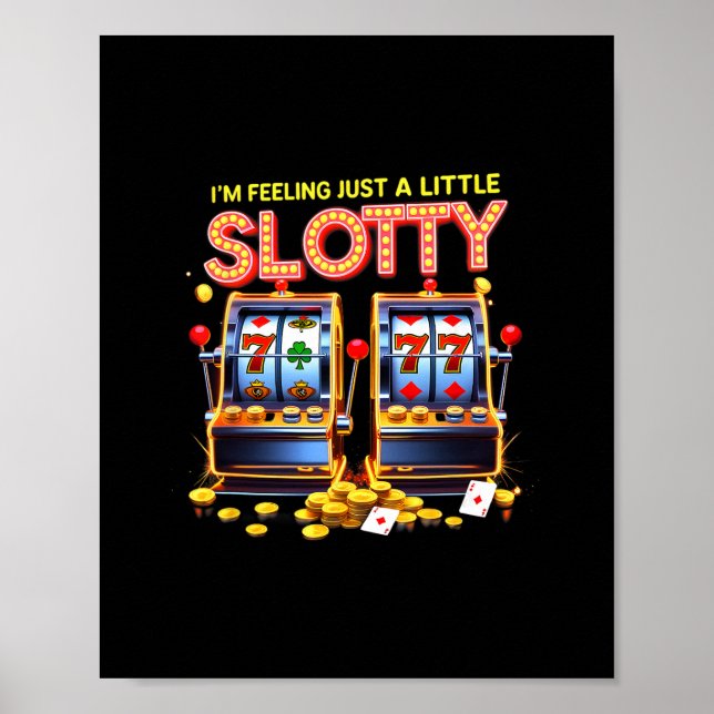 Spelvänner Lucky Slot Machine Casino Las Vega Poster (Framsidan)