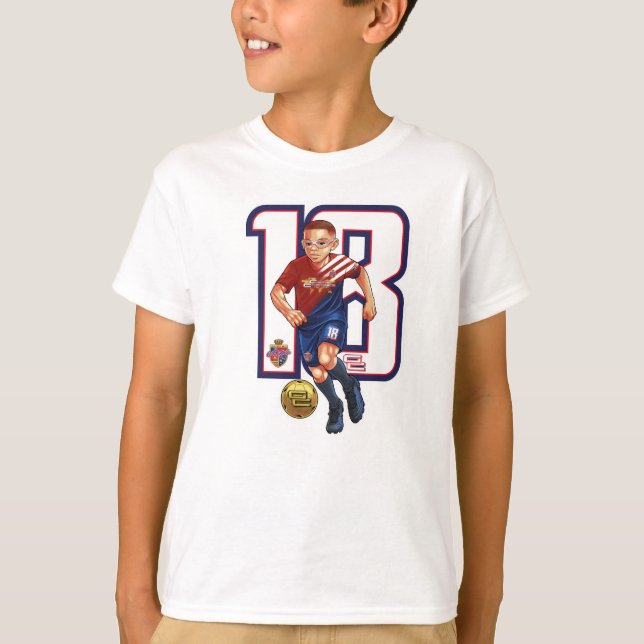Spelväxlarens boys nr 18-fotare t shirt (Framsida)