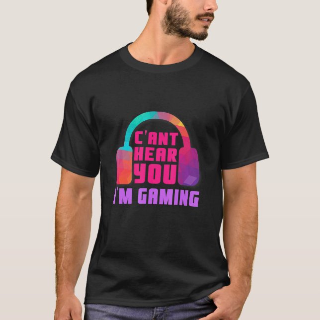 Spelvideospel - headset -Gami T Shirt (Framsida)