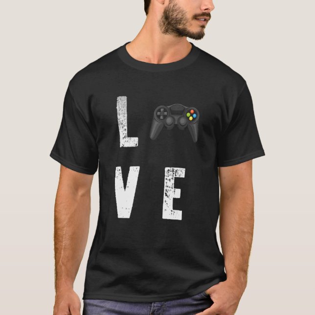 Spelvideospelsstyrenhet för Kärlek Valentines day  T Shirt (Framsida)