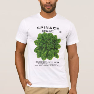 Spenat kärnar ur paketetiketten tee