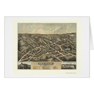 Spencer panorama- karta för MORSOR - 1877 Hälsningskort