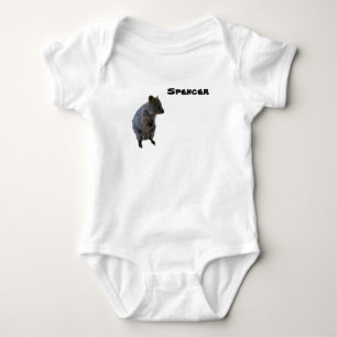 Spencer Pojknamn @ Aussie Quokka, Babykroppsoveral T Shirt