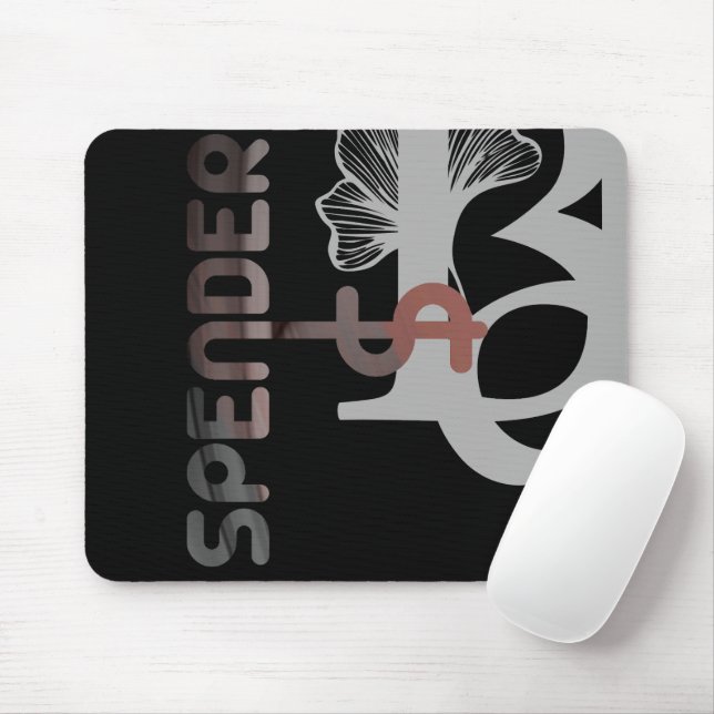 SPENDER Mousepad Trend Abstrakt Art Black Power Musmatta (Med mus)