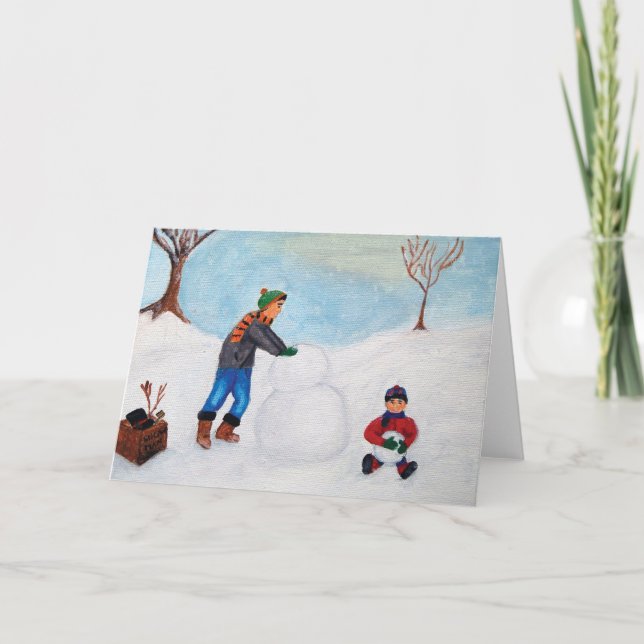 Spendera en snödag tillsammans kort (Framsida)