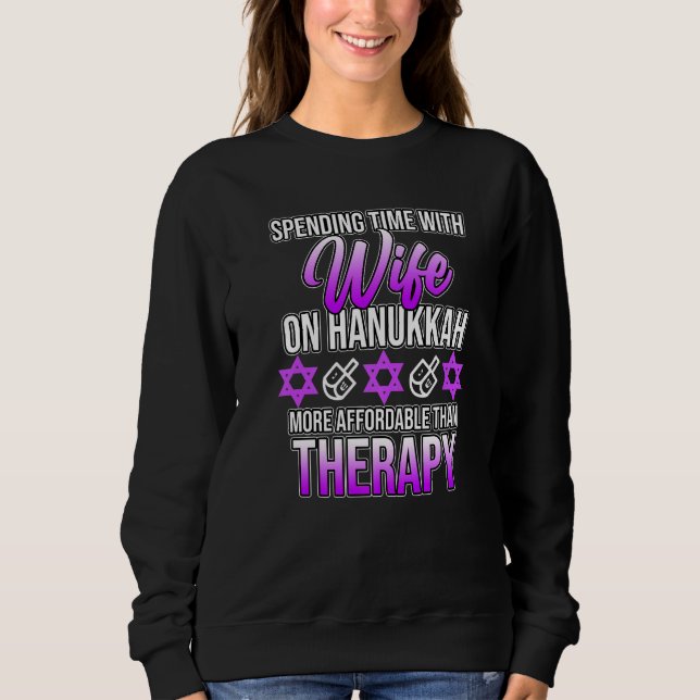 Spending Time With Wife On Hanukkah Jewish Family  T Shirt (Framsida)