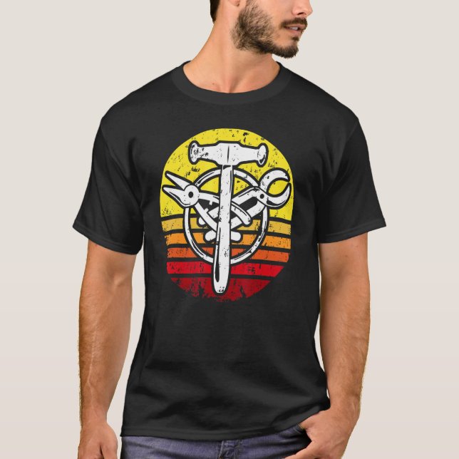 Spengler Verktyg Plumber Flaska Metall Professione T Shirt (Framsida)