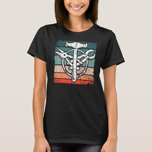 Spengler Verktyg Plumber Flaska Metall Professione T Shirt (Framsida)