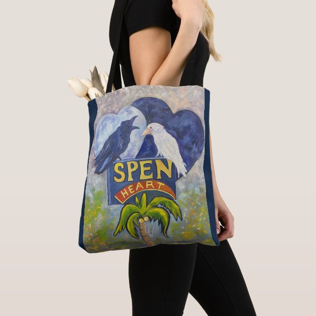 SpenHeart, Spenard, Anchorage Icon Tote Bag Tygkasse (Närbild)