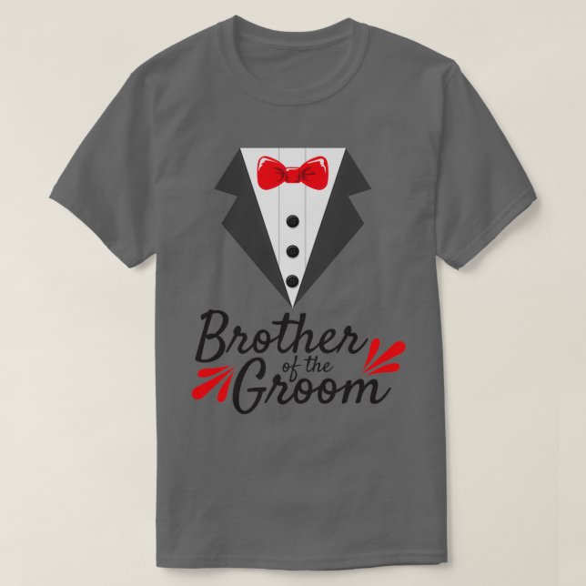 Speningsfest Bröllop Bror Till Brudgummen Present  T Shirt (Design framsida)