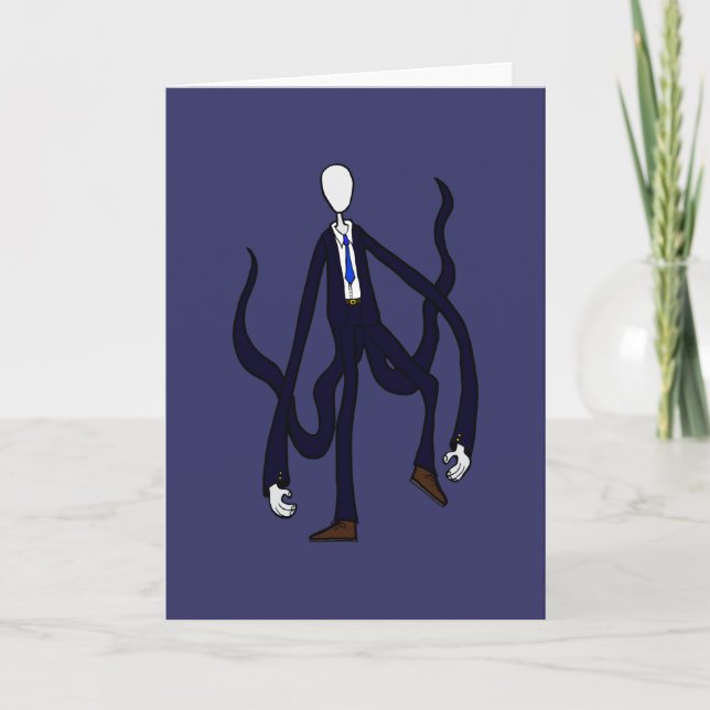 Spenslig man - bok av monster Halloween Kort (Framsida)