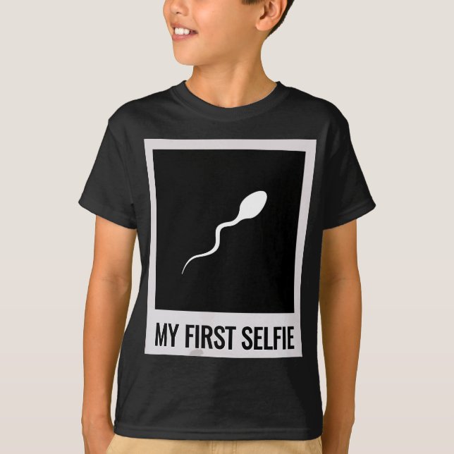 Sperm, My First Selfie, bild, foto, funny T Shirt (Framsida)