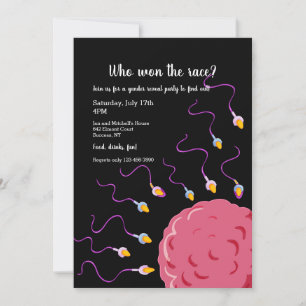 Sperm Tävling Gender Reveal Party Inbjudningar