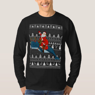 Sperm Whale Älskare Santa Riding Sperm Whale Ugly T Shirt