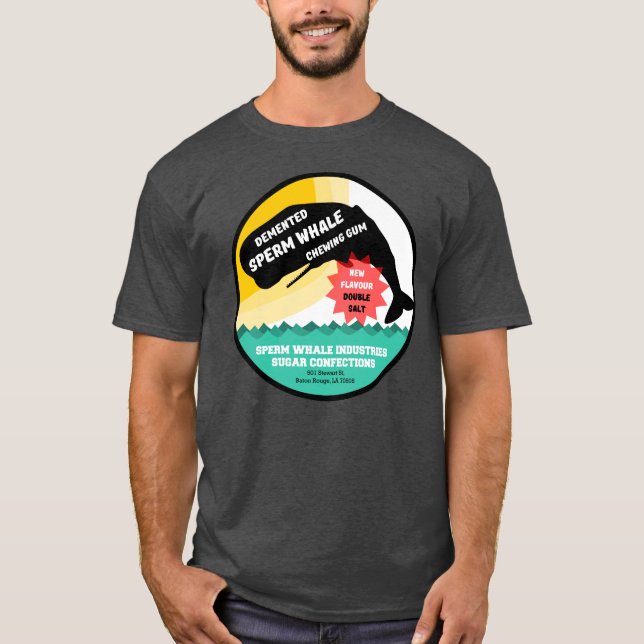 Sperm Whale Chewing Gum T Shirt (Framsida)