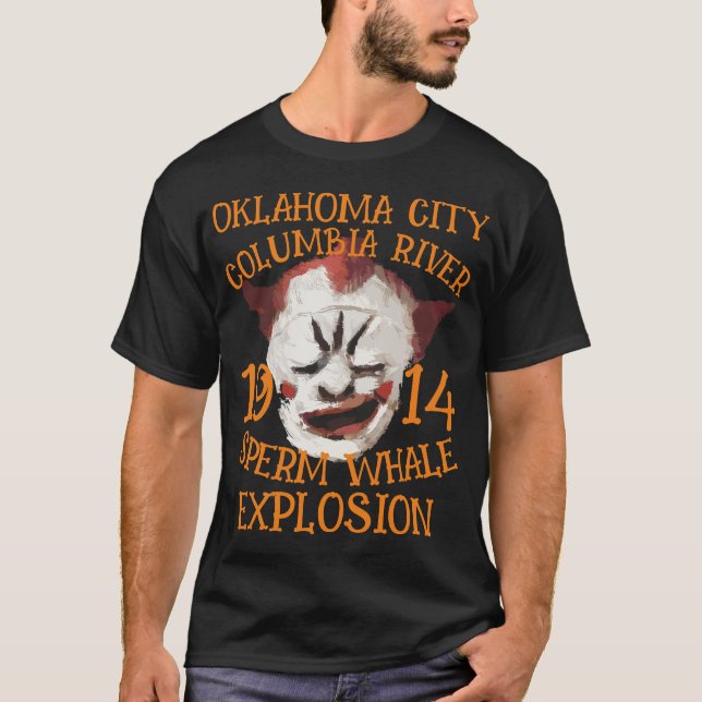Sperm Whale Explosion OKLAHOMA CITY 1914 T Shirt (Framsida)