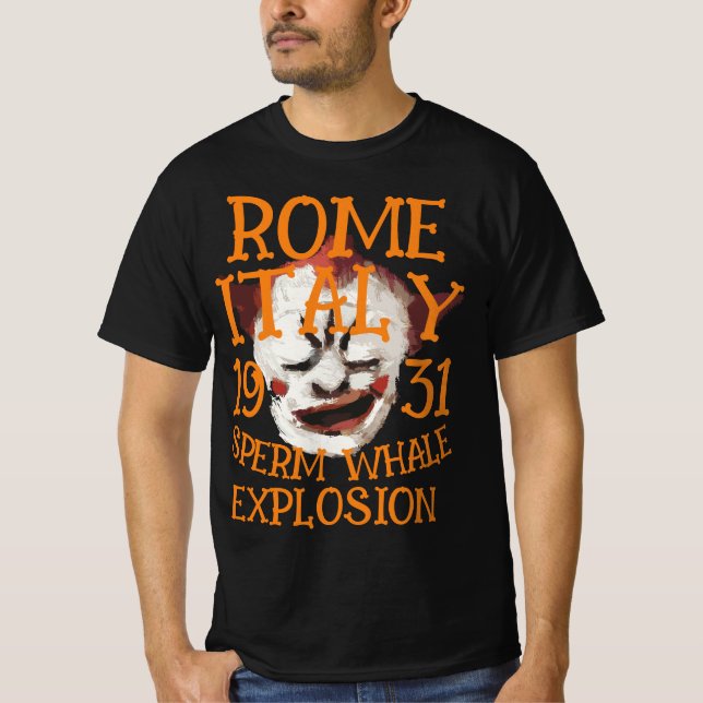 Sperm Whale Explosion ROME ITALIEN 1931 T Shirt (Framsida)