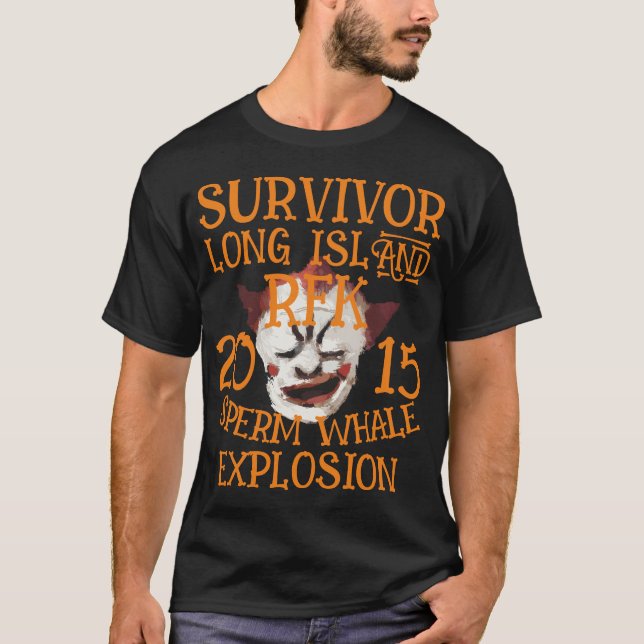 Sperm Whale Explosion SURVIVOR RFK LONG ISLAND T Shirt (Framsida)