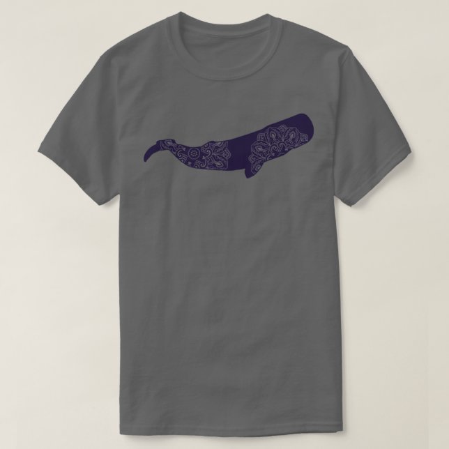 Sperm Whale Mandala T Shirt (Design framsida)