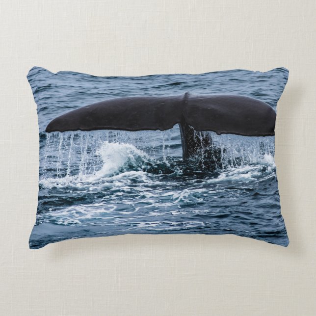 Sperm Whale Prydnadskudde (Framsidan)