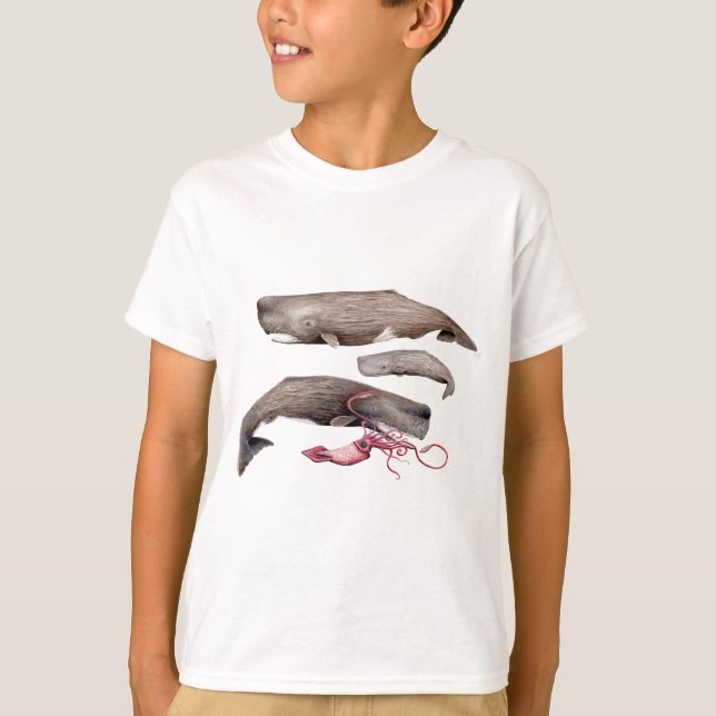 Sperm whale trio t shirt (Framsida)