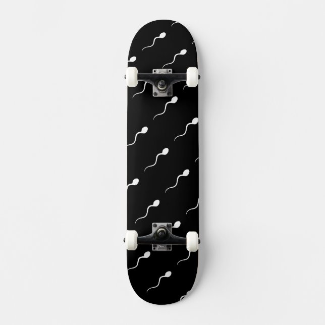 Sperma på hjul! mini skateboard bräda 18,7 cm (Framsida)