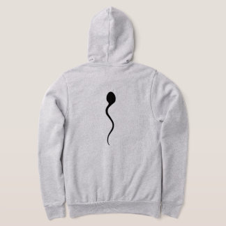 Sperma på min hoodie! Långärmad dragkedja hoodie. T Shirt