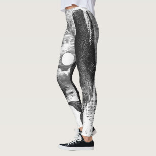 Spermacetval som bryter vattenytan, gammaldags mar leggings