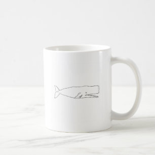 Spermavalillustration (fodra konst), kaffemugg