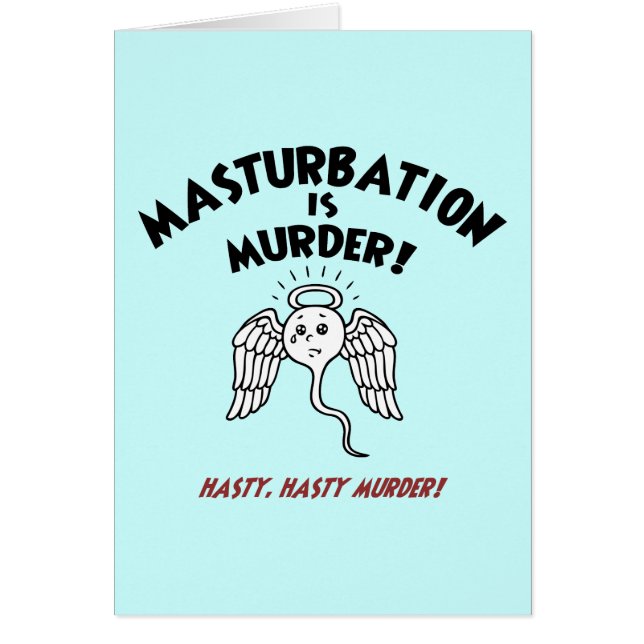 Spermicide! Räckt rött! Hälsningskort (Framsidan)