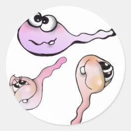 Spermien, sperm, aufkleber, kaulquappen, sticker runt klistermärke