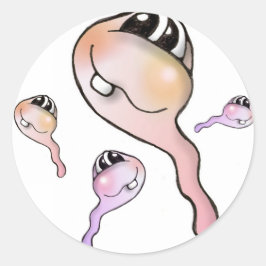 Spermien, sperm, aufkleber, kaulquappen, sticker, runt klistermärke