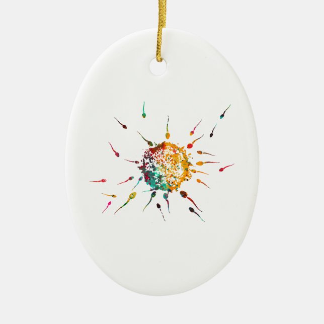 Sperms and Egg Julgransprydnad Keramik (Framsidan)