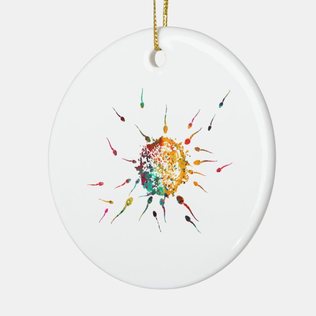 Sperms and Egg Julgransprydnad Keramik (Vänster)