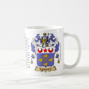 Sperry, ursprung, det menande och vapenskölden kaffemugg