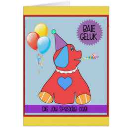 Spesiale dag för jou för Baie gelukdis! Hälsningskort